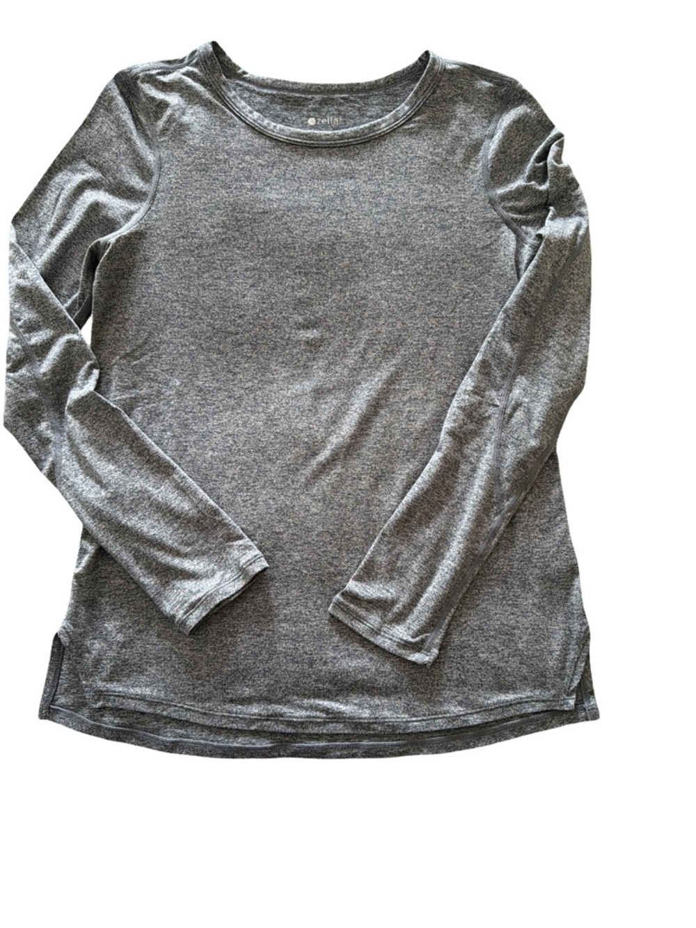 Zella Heather Gray Crewneck Long Sleeve Top